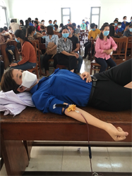 Đoàn viên, CNVCLĐ huyện Hàm Thuận Bắc tham gia hiến máu nhân đạo